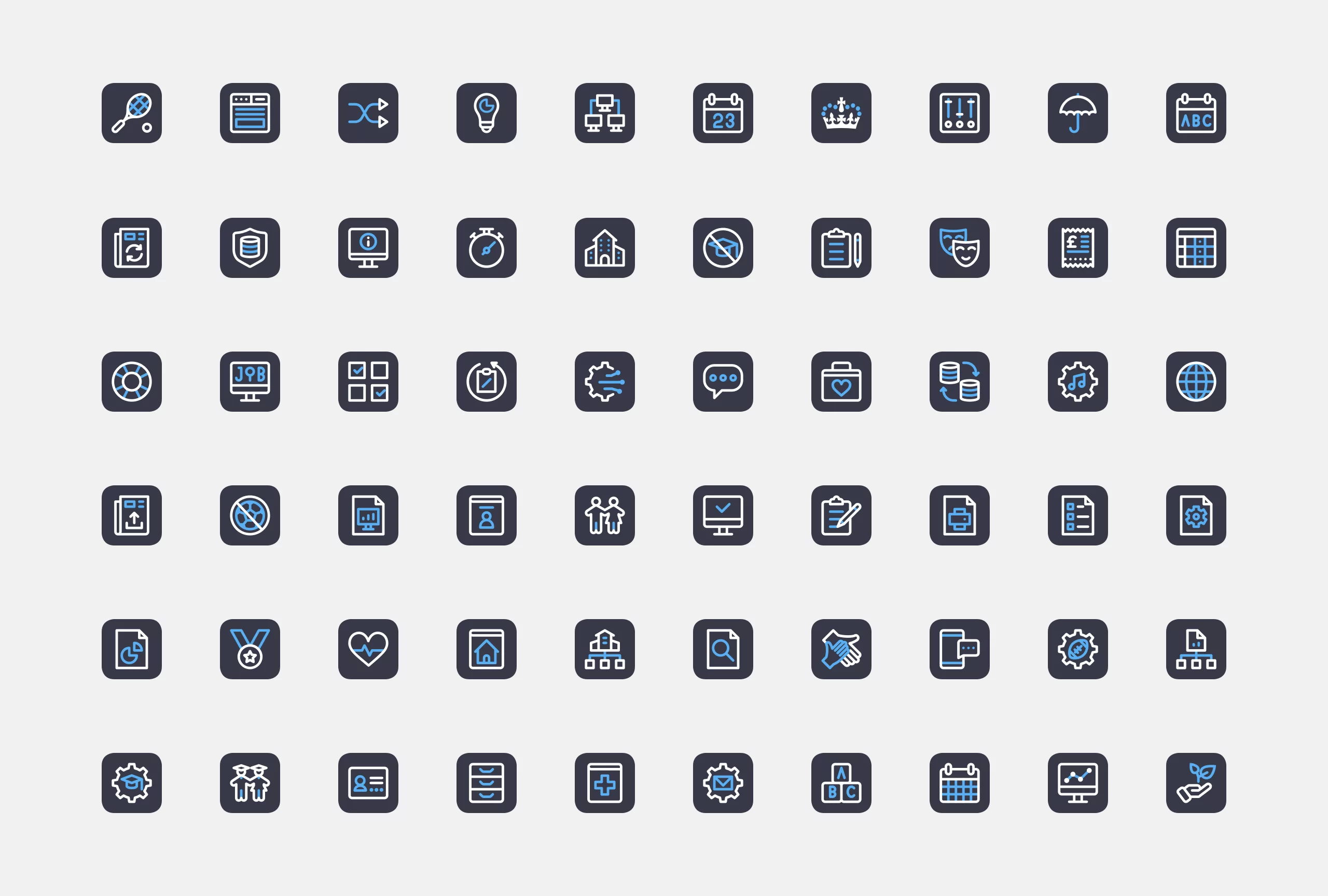 Collection of module icons